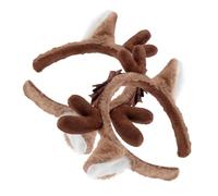 GAROZATION 2pcs Deer Horns Antler Headband Christmas Cosplay Hair Accessory Animal Ears Reindeer Costume Headband for Boys and Girls Women