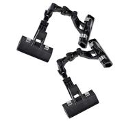 GAROZATION 2pcs Double Head Clip Adjustable Clamp Black Plastic Alloy Studio Clamp Functionality Firm Grip for Art Paper Sketch Board, for Creative Scenarios and Outdoors on Easels