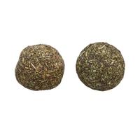 GAROZATION 2pcs Edible Catnip Ball Made from Natural Mint, Designed to Protect Dental Health and Keep Cats Entertained Indoors, for Kittens and Adult Cats