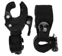 GAROZATION 2pcs Elderly Scooter Cane Rack Crutch Mount Stand Easy to Install Sturdy Plastic and Metal Wheelchair Part for Mobility Scooter and Wheelchair Use