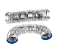 GAROZATION 2pcs Exhaust Pipe Flexible Aluminum Foil Ducting Clothes Dryer Vent Hose for Air Conditioning Apartment Use