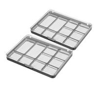 GAROZATION 2pcs Eyeshadow Palette Empty Eyeshadow Tray 6.7x4.3x1.3inch Magnetic Design Holds Pans in Place with Lid for DIY Makeup Storage