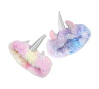 GAROZATION 2pcs Face Wash Headband for Women Soft Makeup Spa Hair Band for Skincare Shower Facial Care Gradient Unicorn Design Comfortable Gentle Skin