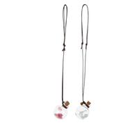 GAROZATION 2pcs Glass Perfume Bottle Car Hanging Pendants for Rearview Mirror with Essential Oil Sub-bottle, Contemporary Design Air Fresheners to Create Romantic Atmosphere for Car