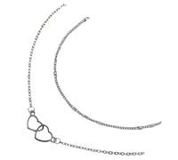 GAROZATION 2pcs Heart Bracelets for Couples Minimalist Stacked Jewelry Adjustable Charm Bracelets for Long Distance Relationships