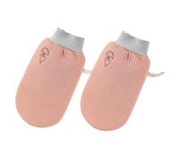 GAROZATION 2pcs Heavy Duty Exfoliating Bath Gloves with Elastic Sleeve Mouth, Synthetic Material, Non-skid Design for Home Shower and Body Cleaning