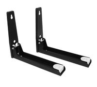 GAROZATION 2pcs Microwave Bracket Wall Mount Stainless Steel Foldable Oven Shelf Rack for Kitchen, Wear-resistant and Capable of Holding Multiple Items, Space-saving Utility Storage