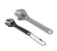 GAROZATION 2pcs Mini Adjustable Wrench with Ratchet Function Lightweight Spanners for Woodworking and Home Repair Ergonomic Handle Coating Random Color