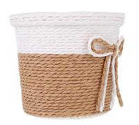GAROZATION 2Pcs Natural Style Woven Flower Planting Buckets Balcony Containers for Office Courtyard