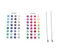 GAROZATION 2pcs Portable Acrylic Color Analysis Guide Cards for Clothing and Makeup with Bead Chain, Seasonal Winter Palette Reference for Stylists and Clients, for Shopping and Professional