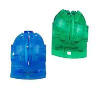 GAROZATION 2pcs Portable Golf Ball Line Markers Lightweight Alignment Tools for Swing and Putting Convenient Golfing Liner Kit in Green and Blue for Outdoor Golf Practice