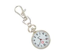 GAROZATION 2pcs Portable Nurse Pocket Watch Big Numbers Display Alloy Case for Boy Girl and Nurses to Wear During Work Daily Use