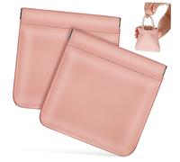 GAROZATION 2Pcs PU Leather Small Cosmetic Bags for Women Multifunctional Mini Makeup Pouches with Soft Lining for Jewelry Headphones Storage Travel Organizer Mothers Wives