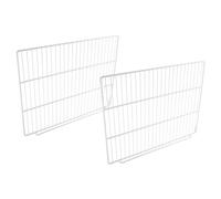 GAROZATION 2pcs Refrigerator Freezer Wire Shelf Divider Plastic-coated Steel Wire Rack with Easy Installation and Universal Compatibility for Fridge and Freezer Organising