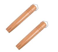 GAROZATION 2pcs Replacement Pot Handle for Saucepan and Wok, Beech Wood Material with Non-Slip Comfortable Grip, Japanese Style Sleek Minimalist Design for Everyday Kitchen Cooking
