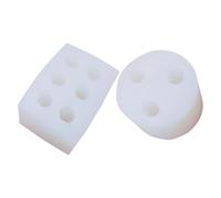 GAROZATION 2pcs Silicone Candle Mold Set for DIY Lightweight Long Cylinder and Twisted Spiral Pillar Candle Moulds with 6 and 3 Holes, Easy Demolding for Wax, Clay Craft and Home Decoration