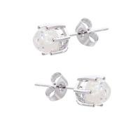 GAROZATION 2pcs Simple Copper Earrings Simple Earrings for Women Tiny Copper Studs for Women Round Earirngs Small Ear Studs Silver