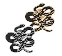 GAROZATION 2pcs Snake Brooch Set Metal Brooches Funny Decorative Pins for Women’s Jackets Scarves and Bags in Gold and Silver