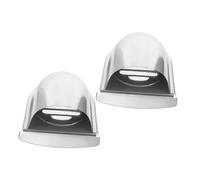 GAROZATION 2pcs Stainless Steel Vent Caps for Outdoor Exhaust Rainproof Chimney Covers for Kitchen Bathroom Weather-resistant Wall Vent Hoods Versatile Flue Pipe