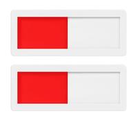GAROZATION 2pcs White Slide Door Privacy Sign 10x4cm Vacancy Occupied Indicator for Bathroom Office Conference Room