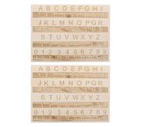 GAROZATION 2pcs Wooden Braille Alphabet Boards with Raised Dots Portable Braille Learning Tool for Blind People for Teaching and Adults at Home School Random Color