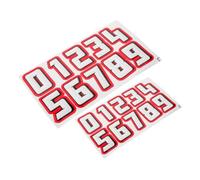 GAROZATION 2sets Reflective Helmet Number Stickers of Small Decals for Enhanced Visibility and Safety for Cycling Practice and Competitions