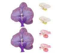 GAROZATION 3 Pairs Orchid Flower Shoe Buckle Clips for Women with Easy Detachable Plastic Clips, Unique Orchid Design, Removable Decorative Charms for Holiday Adventures and Summer Styles