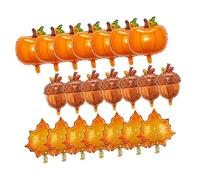 GAROZATION 30Pcs Thanksgiving Decorative Balloons Fall Festival Props with Pumpkin and for Autumn Party Foil for Seasonal Celebrations