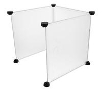 GAROZATION 3pcs Cat Litter Box Shield Cat Litter Box Splash Guard High Sided White Pp Plastic with 8 Buckles