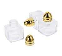 GAROZATION 3pcs Condiment Bottle Seasoning Bottles Salt Shaker Compact 15ml Glass and Stainless Steel Built to Last Easy Control of Seasoning Dispensing for Kitchen Household