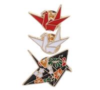 GAROZATION 3PCS Funny Brooch Creative Cartoon Alloy Breastpin for Clothes Unique Red White Black Decorative Badge for Casual Formal Events