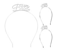 GAROZATION 3pcs Party Hair Loop Single Party Hair Hoops Silver Metal Headband Accessories Spice up The Atmosphere Choice for Bachelor Night