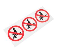 GAROZATION 3pcs Safety Warning Sticker Wall Decals Pvc Self-adhesive Red Signs Prevents Accidents Enhance Visibility for Warehouses and Workplace