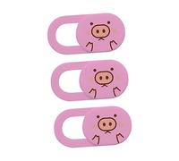 GAROZATION 3Pcs Webcam Slider Privacy Cover Cute Pig Design Camera Shield for Laptop Phone Desktop Self Adhesive Webcam Protector for Enhanced Privacy Easy Slide Function