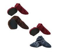 GAROZATION 4 Pairs Thickened Lint Shoe Covers Non-slip Sole Reusable Shoe Protectors for Boys and Household Floor Protection Random Colors Random Color
