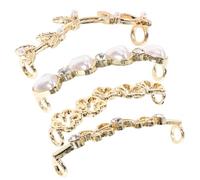 GAROZATION 4 pcs Shoe Clips for Casual Sneakers Elegant Decorative Charms with Heart Pearl Leaf Hollow Cherry Blossom and Double Bow for Footwear