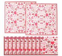 GAROZATION 40 Sheets Soft Wood Pulp Household Table Napkins in Assorted Colours with Elegant Square Shape, Versatile Party Napkins for Wedding Decorations and Valentine's Celebrations