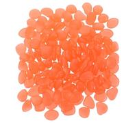 GAROZATION 400pcs Glow the Dark Resin Stones for Aquatic Pets, Orange Luminous Rocks Enhancing Fish Tank Decor and Patio Garden Landscape Decoration