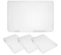 GAROZATION 4pcs A4 File Project Case File Box 8.5" X 11" Portable Multi-Purpose Large-Capacity Pp Document Organizer for Office and School Magazines Small Items