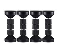 GAROZATION 4pcs Adjustable Threaded Bed Frame Anti-Shake Tool for Headboard Support and Stabilizer Black Plastic Bed Fixer Adjustable Length for Preventing
