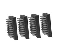 GAROZATION 4pcs Bbq Cleaning Brush Outdoor Grill Bbq Grill Cleaner Tool Wire Brush Portable Barbecue Cleaner Stainless Steel Black