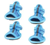 GAROZATION 4pcs Breathable Mesh Dog Shoes with Non-slip Soles, Comfortable Summer Sandals for Dogs, Protect Paws from Hot Pavement, Easy to Clean, for Deck and Outdoor Walking