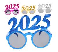 GAROZATION 4pcs Digital Glasses 2025 Graduation Eyewear New Year Photo Booth Props Year of The Snake Party Glasses New Year Party Favor New Year Glasses Decoration for New Year Bulk New Years