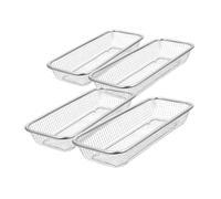 GAROZATION 4pcs Dishwasher Tableware Holder Stainless Steel Cutlery Stand Kitchen Drainer Drip Tray