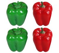 GAROZATION 4pcs Foams Pepper Model Fake Peppers with Lifelike Shape, Lightweight and Long Time to Use Artificial Vegetables for Art Training Institution and Exhibition Decoration