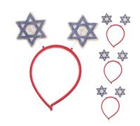 GAROZATION 4pcs Hanukkah Headbands Star of David Fun Party Accessories for Festive Celebrations Photo Props and Passover Decorations for Holiday Gatherings