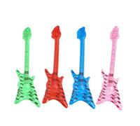 GAROZATION 4pcs Inflatable Rock PVC Blow Up Musical Instruments Retro Party Decorations for Birthdays Weddings Karaoke Photo Booth Props