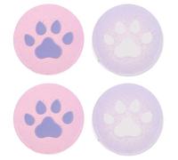 GAROZATION 4pcs Luminous Silicone Thumb Joystick Caps with Cat Claw Design for Game Controller, Cute Animal Thumb Grips Replacement Covers for Gaming Accessories