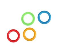GAROZATION 4pcs Plastic Gymnastic Rings for Indoor Outdoor Toss Game Hand-eye Coordination PE Circles in Yellow Red Green Blue