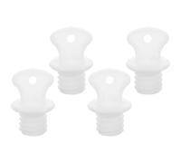 GAROZATION 4pcs Plastic Hot Water Bag Lids with Elegant and Simple Design, Versatile Compatibility and Resistant to Breakage, White Hot Water Bottle Stopper Caps for Home Use